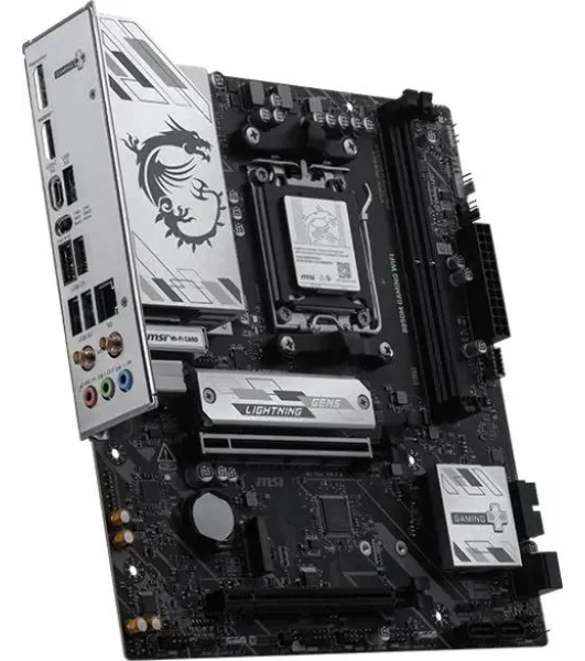 Материнская плата MSI B850M GAMING WIFI, AM5, AMD B850, 2xDDR5, 4xSATA, 2xM.2, 1xPCIe 5.0 x16, 1xPCIe 4.0 x16, 1xDP, 1xHDMI, 1x2.5Gb LAN, Wi-Fi 7, Bluetooth 5.4, 1xUSB-C 10Gbps, 3xUSB-A 5Gbps, 2xUSB-A 2.0, 2x3.5 мм, 7.1, mATX