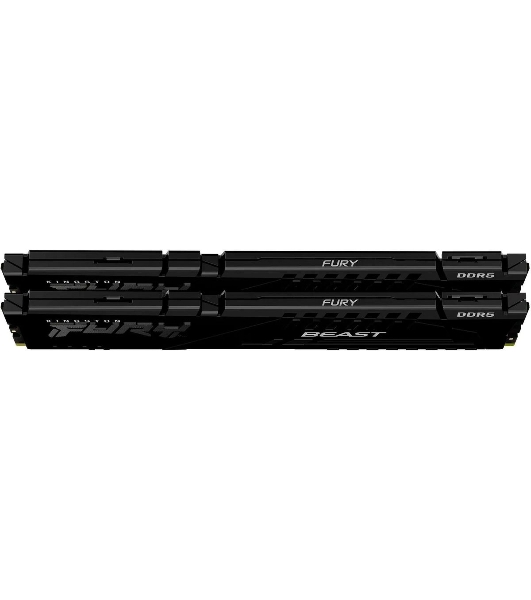 Оперативная память Kingston Fury Beast, DDR5, 64Gb (2x32 GB), 6400 MHz, CL32, DIMM, радиатор, черный