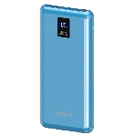 Портативный аккумулятор Maxvi PB10-11 10000 мАч blue 3A, встроенные кабели USB A/Type-C/Lightning, фото 1