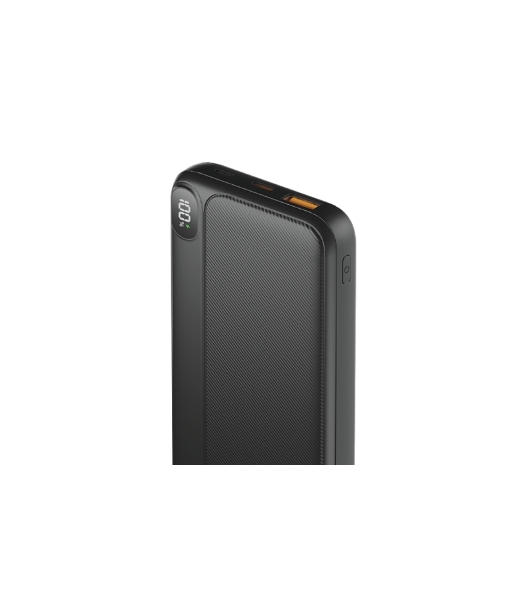 Портативный аккумулятор OLMIO L-10, 10000mAh, 22.5W, QC3.0, PD, LCD, + кабели Lightning\Type-C, черный