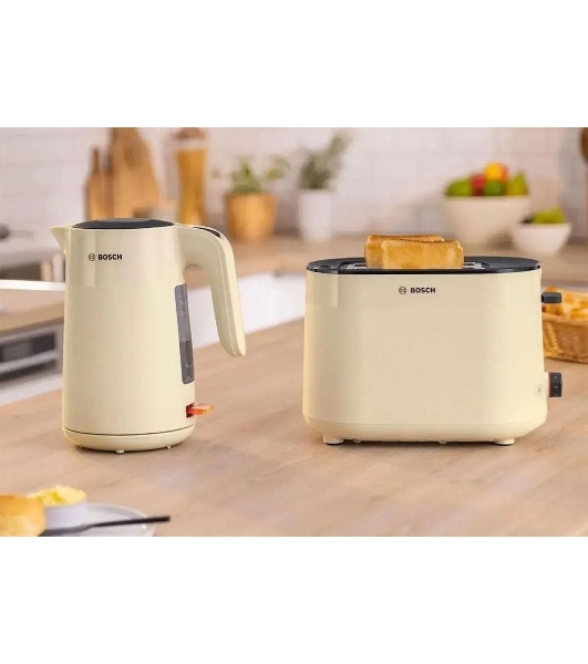 Тостер Bosch TAT2M127 бежевый, 950 Вт, 2 слота