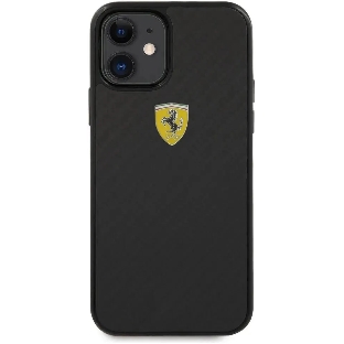 Чехол (клип-кейс) для Apple iPhone 12 mini Ferrari черный (FERCAHCP12SBK)