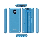 Портативный аккумулятор Maxvi PB10-11 10000 мАч blue 3A, встроенные кабели USB A/Type-C/Lightning, фото13