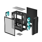 Компьютерный корпус Deepcool CC560 V2 черный без БП ATX 4x120мм 1xUSB 2.0 1xUSB 3.0 audio bott PSU, фото11