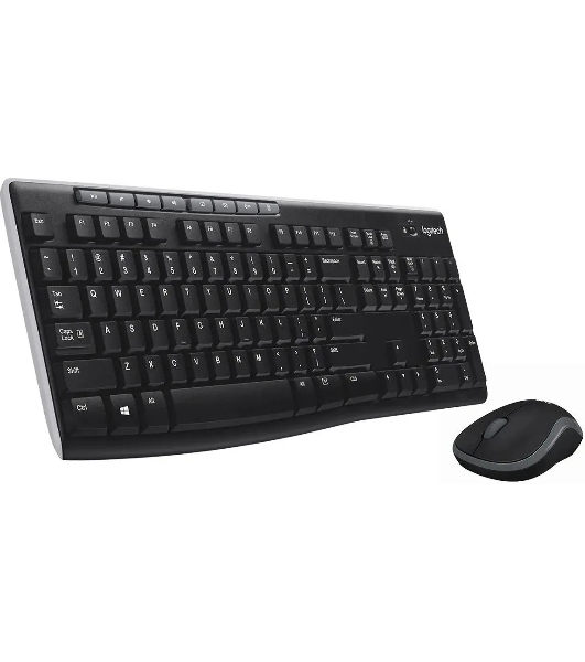 Комплект клавиатура+мышь Logitech MK270 беспроводной, USB, 1000 DPI, чёрный (неоригинальная гравировка)