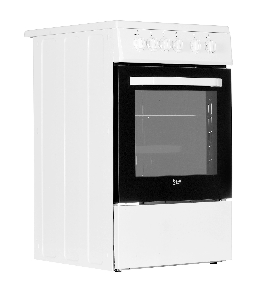Плита электрическая Beko FFSS57000W белый, конфорок 4 электрических, духовка 60 л, 50 см x 85 см x 60 см