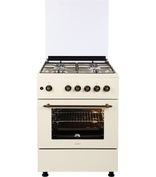Плита газовая Nordfrost GG 6061 Y бежевый, конфорок 4 шт, духовка 63 л, 60 см x 89 см x 60 см
