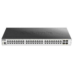 Коммутатор D-Link DGS-3000-52L/B1A, 48×1 Гбит/с + 4×1 Гбит/с SFP, управляемый