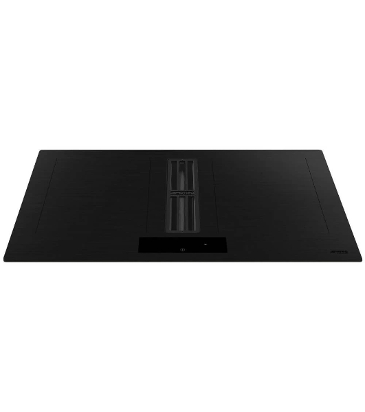 Варочная поверхность со встроенной вытяжкой Smeg HOBD382MB2, 83 см, индукция, слайдерное управление, 4 зоны нагрева, 9 уровней мощности, автоматическое определение посуды, таймер, быстрый старт, индикация остаточного тепла, 650 м3/ч, 8 скоростей + 2 интенсивных режима, энергоэффективность А+, черный