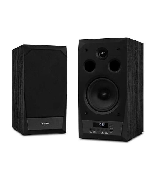 Акустическая система 2.0 SVEN MC-20, черный, мощность 2x45Вт (RMS), FM-тюнер, USB/microSD, дисплей, пульт ДУ, Bluetooth, Optical SVEN MC-20, черный, акустическая система 2.0, мощность 2x45Вт (RMS), FM-тюнер, USB/microSD, дисплей, пульт ДУ, Bluetooth, Optical