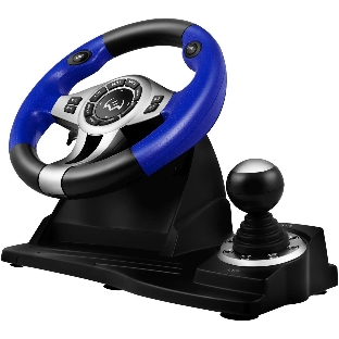 Руль черный SVEN GC-W600 (виброотдача, педали, джойстик, 12 кн., USB)