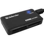 Кард-ридер Defender Optimus/черный/CF/MMC/MS/MS Duo/MS Micro M2/MS Pro/MS Pro Duo/RS-MMC/SD/SDHC/micro-SD/mini-SD/miсro-SDHC/USB 2.0 A(M)/черный, фото5