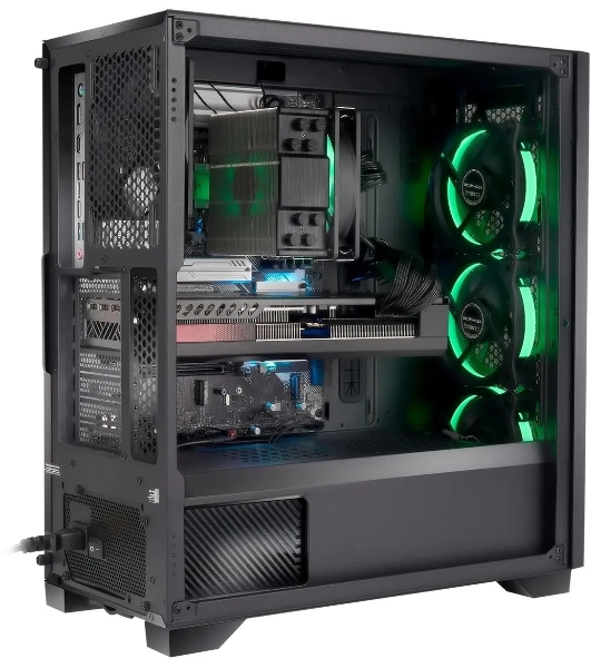Компьютер IRU Tactio 510B7GP TWR i7 14700F (2.1) 32Gb SSD 1Tb RTX 5070Ti 16Gb FreeDOS GbitEth 750W черный (RUS) (2146246)