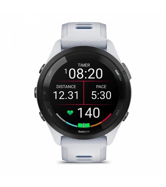 Умные часы Garmin Forerunner 265, 1.3' AMOLED, 5G, Wi-Fi, Bluetooth, NFC, IPX7, белый
