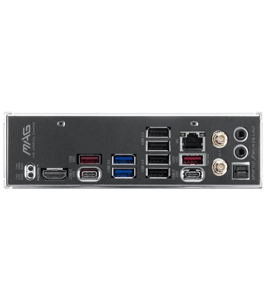 Материнская плата MSI MAG B850 TOMAHAWK WIFI, AM5, AMD B850, 4xDDR5, 4xSATA, 3xM.2, 1xPCIe 5.0 x16, 1xPCIe 4.0 x16, 1xPCIe x1, 1xHDMI, 1xDP, 1x5Gb LAN, Wi-Fi 7, Bluetooth 5.4, 1xUSB-C 20Gbps, 1xUSB-C 10Gbps, 2xUSB-A 10Gbps, 2xUSB-A 5Gbps, 4xUSB-A 2.0, 3x3.5 мм + S/PDIF оптический, 7.1, чёрный, ATX