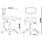 Кресло Бюрократ CH-1201NX черный, ткань, 100 кг, фото7