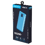 Портативный аккумулятор Maxvi PB10-11 10000 мАч blue 3A, встроенные кабели USB A/Type-C/Lightning, фото16