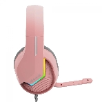 Гарнитура Marvo H8618 Tactic 40 розовый, проводная, USB, микрофон с шумоподавлением, RGB-подсветка, фото4