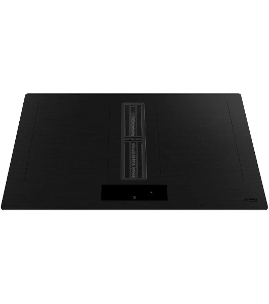Варочная поверхность со встроенной вытяжкой Smeg HOBD382MB2, 83 см, индукция, слайдерное управление, 4 зоны нагрева, 9 уровней мощности, автоматическое определение посуды, таймер, быстрый старт, индикация остаточного тепла, 650 м3/ч, 8 скоростей + 2 интенсивных режима, энергоэффективность А+, черный
