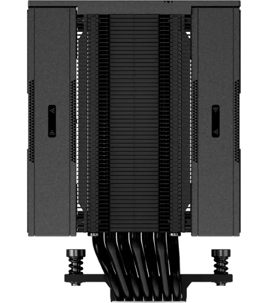 Кулер для процессора PCCooler RZ700D BK (270W, 4-pin PWM, 159.5mm, Al/Cu, 7x6mm, 2x120mm, 79.8CFM, 35.9dBA, 2400RPM, S: 1851/1700/1200/115X, AM5/AM4, black)