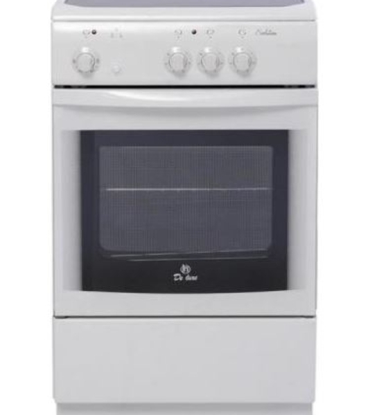Электрическая плита De Luxe 506003.04ЭС белый, конфорок - 3 шт, духовка - 60 л, 87 см x 50 см x 60 см