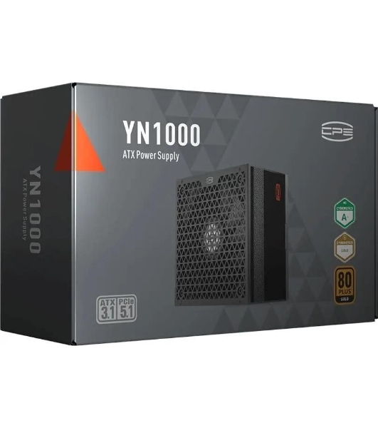 Блок питания PCCooler P5-YN1000-G1F, 1000Вт, 80 PLUS Gold, 135мм, модульный, черный