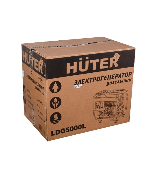 Электрогенератор дизельный Huter LDG 5000L, 3.3 кВт, 82 дБ, 68.7 кг