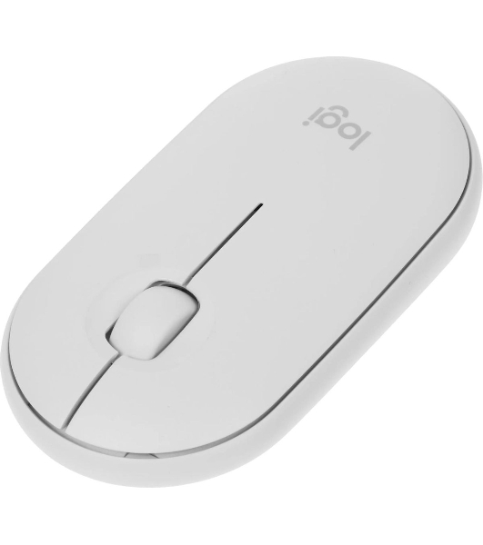 Мышь беспроводная Logitech Pebble M350 белый, 1000 dpi, радиоканал, Bluetooth, USB, кнопки - 3