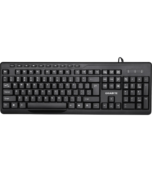 Комплект клавиатура+мышь Gigabyte GK-KM6300 проводной, USB, 1000 DPI, чёрный