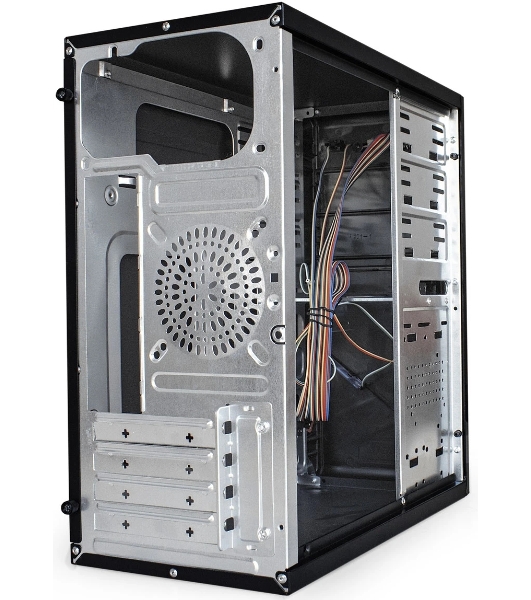 Компьютерный корпус Minitower ExeGate BA-202-UNS450 (mATX, БП UNS450 с вент. 12см, 2хUSB, аудио, черный)