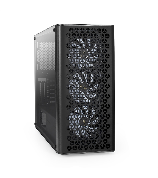 Компьютерный корпус Miditower ExeGate EVO-9202 (ATX, без БП, с окном, 1*USB+1*USB 3.0, аудио, 3 вент. 12см с RGb подсветкой)