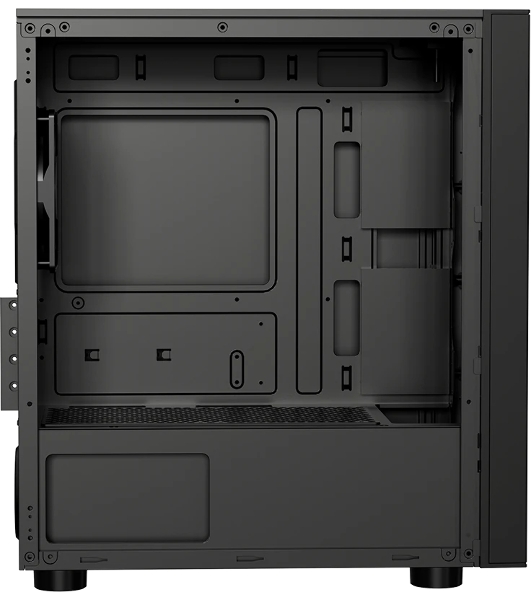 Компьютерный корпус без блока питания PCCOOLER LM300 ARGb BK, Flat Mid Tower, черный, TG, 0.45 SPCC, 1x120мм mATX, mITX 170/330/150мм 2x2.5', 2x3.5', 5xPCI 1xUSB-A 3.0, 2xUSB-A 2.0 375x205x427мм