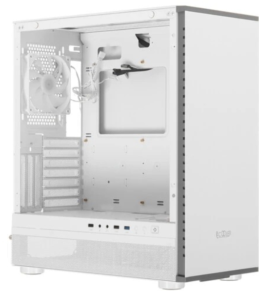 Компьютерный корпус PCCooler IE200 WH, Tempered Glass Full Tower, белый, TG, SPCC, 1x120мм ARGb E-ATX, ATX, mATX, mITX 180/380/220мм 4x2.5', 2x3.5', 7+3xPCI 1xUSB-A 3.0, 2xUSB-A 2.0 432x225x495мм