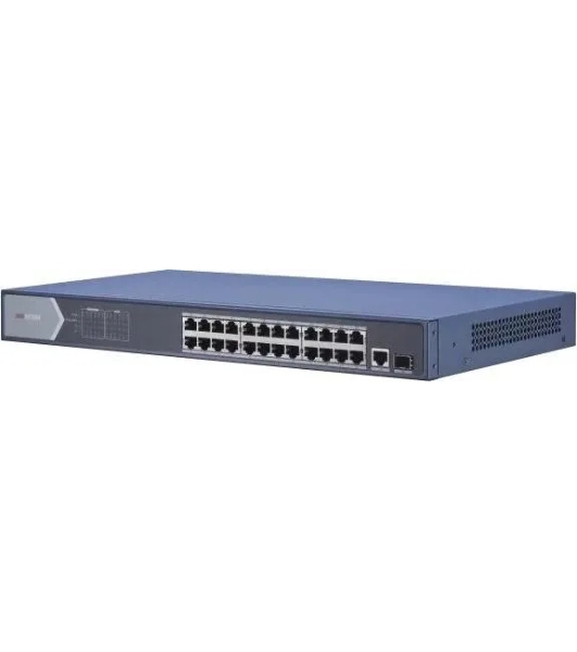Коммутатор Hikvision DS-3E0526P-E(O-STD), 24×1 Гбит/с PoE + 1×1 Гбит/с SFP, неуправляемый