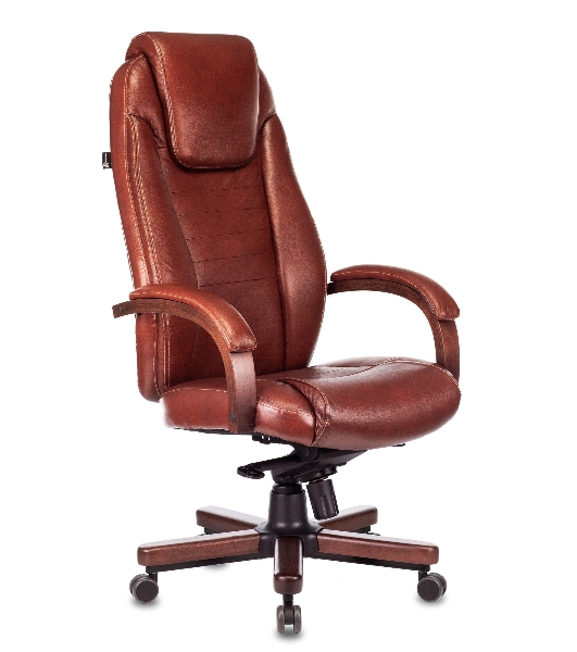 Кресло Бюрократ T-9923WALNUT Leather Eichel светло-коричневый, кожа