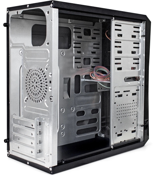 Компьютерный корпус Minitower ExeGate BA-202-UNS450 (mATX, БП UNS450 с вент. 12см, 2хUSB, аудио, черный)