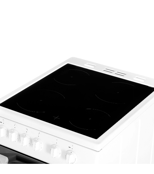 Плита электрическая Beko FFSS57000W белый, конфорок 4 электрических, духовка 60 л, 50 см x 85 см x 60 см