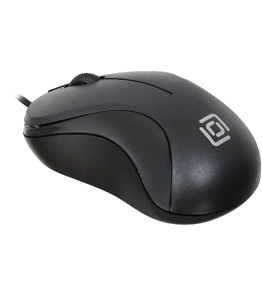 Мышь проводная Oklick 115S черный, 1200 dpi, USB, кнопки - 3