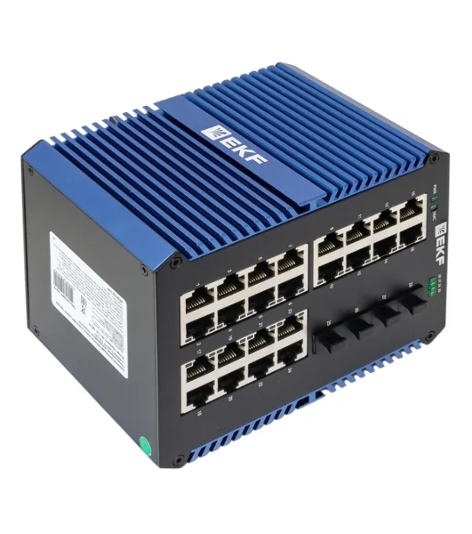 Коммутатор EKF TSX-U-4GX/SFP-24GTP, 24×1 Гбит/с PoE + 4×1 Гбит/с SFP, неуправляемый