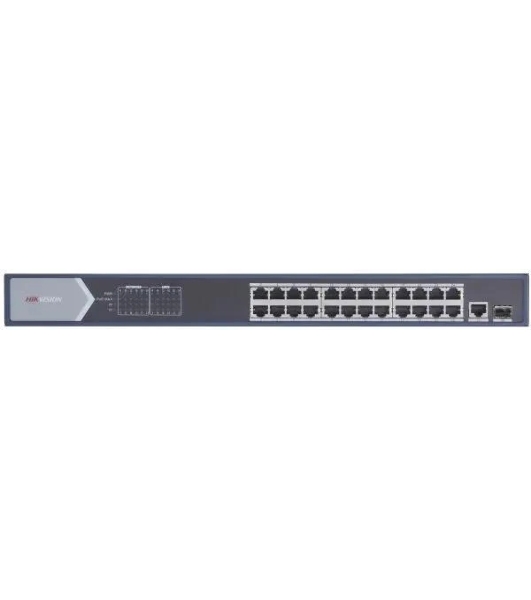 Коммутатор Hikvision DS-3E0526P-E(O-STD), 24×1 Гбит/с PoE + 1×1 Гбит/с SFP, неуправляемый