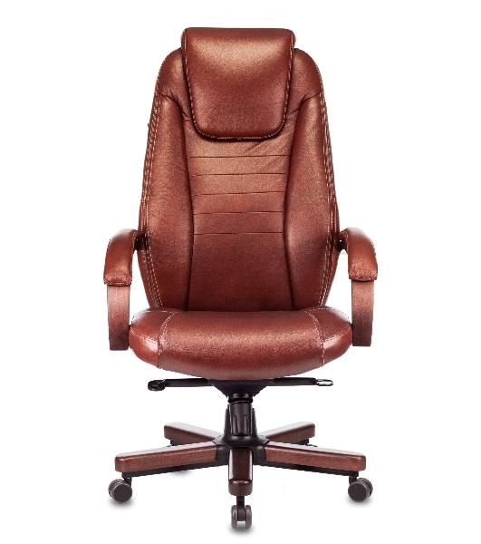 Кресло Бюрократ T-9923WALNUT Leather Eichel светло-коричневый, кожа