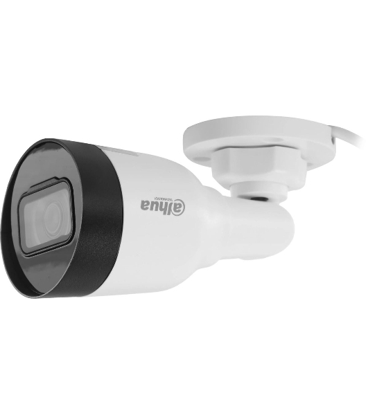 Уличная цилиндрическая IP-видеокамера Dahua DH-IPC-HFW1230S1P-0280B-S6 2Мп, 1/2.8” CMOS, объектив 2.8мм, детектор человка, ИК-подсветка до 30м, IP67, корпус: металл, пластик