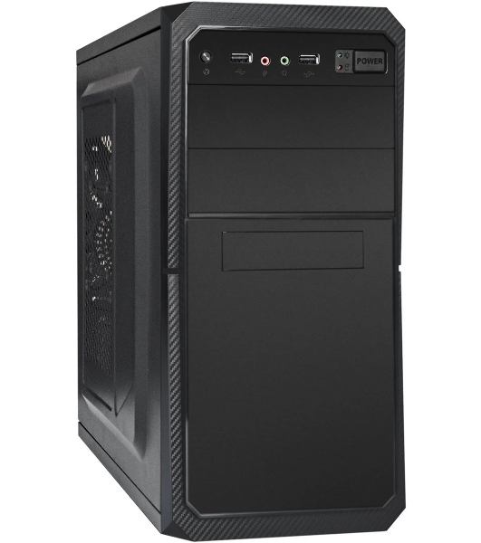 Компьютерный корпус Minitower ExeGate BA-202-UNS450 (mATX, БП UNS450 с вент. 12см, 2хUSB, аудио, черный)