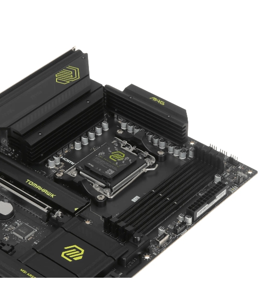 Материнская плата MSI MAG B850 TOMAHAWK WIFI, AM5, AMD B850, 4xDDR5, 4xSATA, 3xM.2, 1xPCIe 5.0 x16, 1xPCIe 4.0 x16, 1xPCIe x1, 1xHDMI, 1xDP, 1x5Gb LAN, Wi-Fi 7, Bluetooth 5.4, 1xUSB-C 20Gbps, 1xUSB-C 10Gbps, 2xUSB-A 10Gbps, 2xUSB-A 5Gbps, 4xUSB-A 2.0, 3x3.5 мм + S/PDIF оптический, 7.1, чёрный, ATX