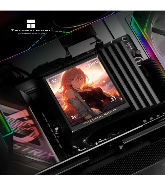 Система водяного охлаждения Thermalright Peerless Vision 360 Soc-AM5/AM4/1200/1700/1851 черный 4-pin 28.1dB Al LCD Ret (P-VISION-360-BL-ARGB)