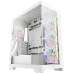 Компьютерный корпус Deepcool CG580 4F V2 WH без БП, боковое окно (панорама), 4x120мм ARGb PWM вентилятора, белый, ATX (R-CG580-WHADA4-G-2), фото 1
