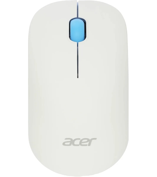 Мышь беспроводная Acer OMR205 белый/голубой, 1200 dpi, радиоканал, USB, кнопки - 3