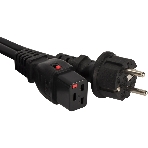 Шнур питания Lanmaster LAN-PP19L/SH-5.0-BK C19-Schuko проводник.:3x1.5мм2 5м 220В 16А черный, фото2