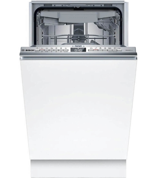 Встраиваемая посудомоечная машина Bosch SPV4EMX10E, серебристый, 44.8 см, 10 компл., 44 дБ, класс C