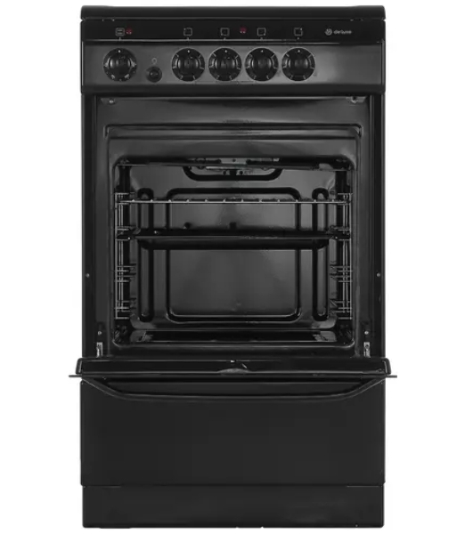 Плита электрическая De Luxe 506004.04ЭС 031 черный, конфорок 4 шт, духовка 60 л, 50 см x 87 см x 60 см